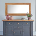 Cosmopolitan Mirror Natural Solid Oak 1200mm x 600mm Wall Mirror