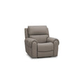 Ezra Electric Recliner Armchair with Power Headrest & Lumbar Support in Oyster Leather