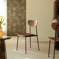 Lilo - Walnut and black metal chair