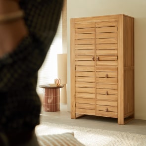 Minimalys - Solid teak wardrobe