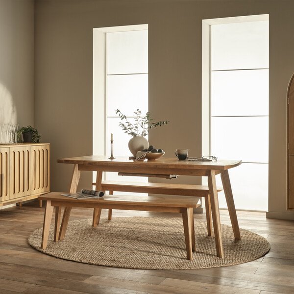 Oaklee Natural Oak Extendable Dining Table 160-210cm