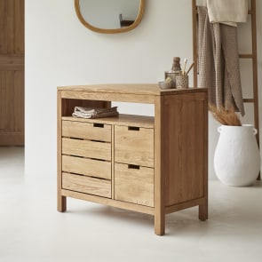 Serena - Solid oak storage unit 80 cm
