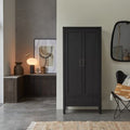 Thaki Black - Solid pine wardrobe