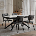 Trento 5ft White Ceramic Extendable Dining Table